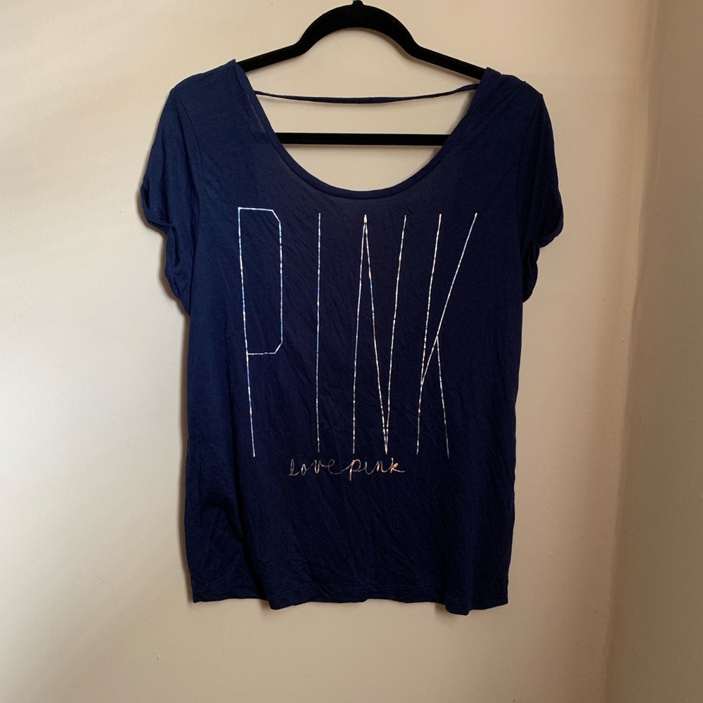 PINK flowy drop back shirt